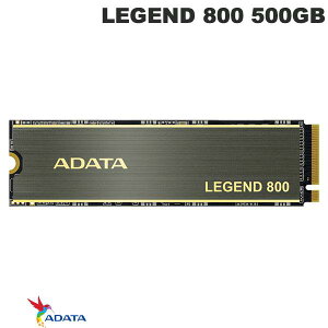 ADATA 500GB LEGEND 800 PCIe Gen4 x4 M.2 2280 SSD R=3500MB/s W=2200MB/s # ALEG-800-500GCS G[f[^ (SSD)