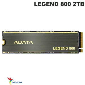 ADATA 2TB LEGEND 800 PCIe Gen4 x4 M.2 2280 SSD R=3500MB/s W=2800MB/s # ALEG-800-2000GCS G[f[^ (SSD)