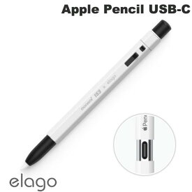 [ネコポス送料無料] elago Apple Pencil USB-C CLASSIC CASE MONAMI White # EL_APSCSSCM0_WH エラゴ (アップルペンシル アクセサリ) ボールペン風