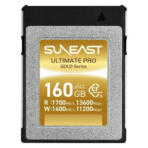 SUNEAST 160GB ULTIMATE PRO GOLD Series CFexpress Type B Card pSLC R:1700MB/s W:1400MB/s # SE-CFXB160S1700 TC[Xg ([J[h)