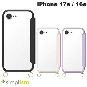 iPhone17e �P�[�X �蒠�^ �w�ʃN���A ���� �g���j�e�B Simplism iPhone 17e / 16e [Flip Shell MyFav] �w�ʃN���A�������t���b�v�V�F���P�[�X �V���v���Y�� (�X�}�z�P�[�X�E�J�o�[)