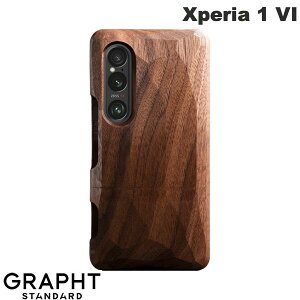 GRAPHT Xperia 1 VI Real Wood Case  /IC # GRT031-kurumi Otg X^_[h (AhChX}zP[XEJo[) GNXyA