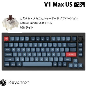 yH̑Z[`10/10܂Łz Keychron V1 Max QMK/VIA J[{ubN Macpz L / Bluetooth 5.1 CX Ή eL[X zbgXbv Gateron Jupiter  RGBCg JX^Jj
