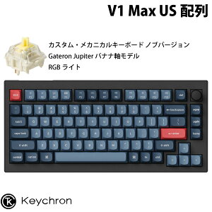 Keychron V1 Max QMK/VIA J[{ubN Macpz L / Bluetooth 5.1 CX Ή eL[X zbgXbv Gateron Jupiter oii RGBCg JX^JjJL[{[h muo[W