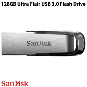 SanDisk 128GB Ultra Flair USB3.0 �t���b�V���h���C�u �C�O�p�b�P�[�W �V���o�[ # SDCZ73-128G-G46 �T���f�B�X�N (USB3.0�t���b�V���������[)