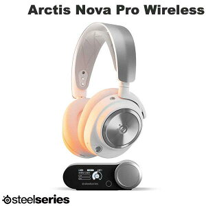 SteelSeries Arctis Nova Pro Wireless White �n�C���]�Ή� �L�� / 2.4GHz / Bluetooth 5.0 ���C�����X �Q�[�~���O�w�b�h�z�� # 61524J �X�e�B�[���V���[�Y (�w�b�h�Z�b�g RF���C�����X) AI �m�C�Y�L�����Z�����O
