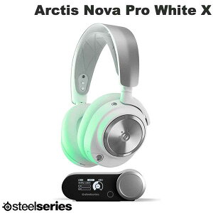 SteelSeries Arctis Nova Pro Wireless White X Xbox �n�C���]�Ή� �L�� / 2.4GHz / Bluetooth 5.0 ���C�����X �Q�[�~���O�w�b�h�z�� # 61525J �X�e�B�[���V���[�Y (�w�b�h�Z�b�g RF���C�����X) AI �m�C�Y�L�����Z����