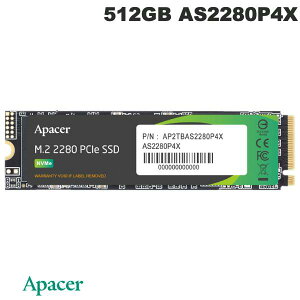 Apacer 512GB AS2280P4X M.2 SSD PCI-ExpressGen3x4 R=2100MB/s W=1500MB/s 3D TLC # AP512GAS2280P4X-1 AyCT[ (SSD)