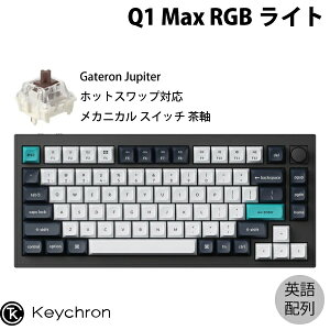 Keychron Q1 Max QMK/VIA J[{ubN Macpz L / Bluetooth 5.1 / 2.4GHz CX Ή eL[X zbgXbv Gateron Jupiter  RGBCg JX^JjJL[{[h muo[