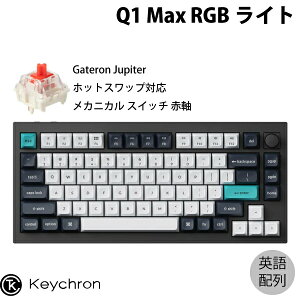 Keychron Q1 Max QMK/VIA J[{ubN Macpz L / Bluetooth 5.1 / 2.4GHz CX Ή eL[X zbgXbv Gateron Jupiter Ԏ RGBCg JX^JjJL[{[h muo[