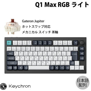 Keychron Q1 Max QMK/VIA J[{ubN Mac{z L / Bluetooth 5.1 / 2.4GHz CX Ή eL[X zbgXbv Gateron Jupiter  RGBCg JX^JjJL[{[h muo
