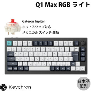 Keychron Q1 Max QMK/VIA J[{ubN Mac{z L / Bluetooth 5.1 / 2.4GHz CX Ή eL[X zbgXbv Gateron Jupiter Ԏ RGBCg JX^JjJL[{[h muo
