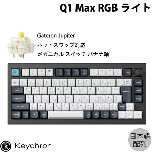 Keychron Q1 Max QMK/VIA J[{ubN Mac{z L / Bluetooth 5.1 / 2.4GHz CX Ή eL[X zbgXbv Gateron Jupiter oii RGBCg JX^JjJL[{[h m