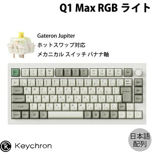 Keychron Q1 Max QMK/VIA VFzCg Mac{z L / Bluetooth 5.1 / 2.4GHz CX Ή eL[X zbgXbv Gateron Jupiter oii RGBCg JX^JjJL[{[h mu