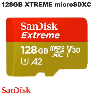 [lR|X] SanDisk 128GB EXTREME microSDXC R=190/W=90 A2Ή V30 U3 A_v^ COpbP[W # SDSQXAA-128G-GN6MN TfBXN ([J[h)