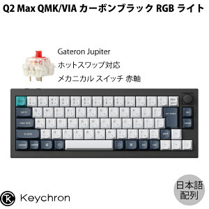 Keychron Q2 Max QMK/VIA J[{ubN Mac{z L / Bluetooth 5.1 / 2.4GHz CX Ή eL[X zbgXbv Gateron Jupiter Ԏ RGBCg JX^JjJL[{[h muo