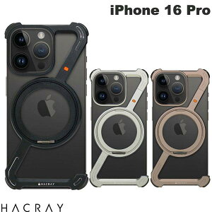 HACRAY iPhone 16 Pro 360 RingStandバンパー MagSafe対応 ハクライ (スマホケース・カバー) 角 保護 コーナーバンパー リングスタンド付き アルミ合金
