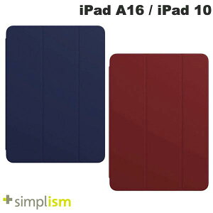 Simplism iPad A16 (11����) / 10.9�C���` iPad 10 [FLIP SHELL] �w�ʃN���A �t���b�v�V�F���P�[�X �V���v���Y�� (�^�u���b�g�J�o�[�E�P�[�X) �g���j�e�B