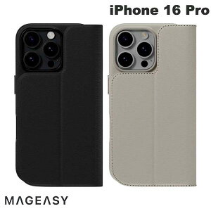 MagEasy iPhone 16 Pro Card Folio M MagSafe対応 手帳型 耐衝撃ケース マグイージー (スマホケース・カバー)