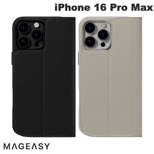 MagEasy iPhone 16 Pro Max Card Folio M MagSafeΉ 蒠^ ϏՌP[X }OC[W[ (X}zP[XEJo[)