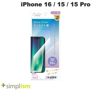 �g���j�e�B Simplism iPhone 16 / 15 / 15 Pro / 14 Pro Amulet ����ɍœK ������ ��ʕی십���K���X 0.71mm # AM-IP24M2-GLS-PARCC �V���v���Y�� (�X�}�z�p�t���ی�K���X�t�B����)