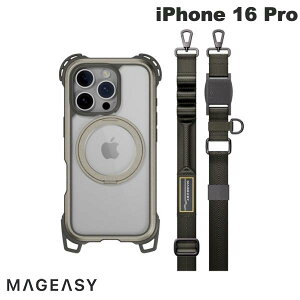 MagEasy iPhone 16 Pro Odyssey Ultra M With Strap MagSafe�Ή� �X�g���b�v�t�� �ϏՌ��P�[�X Titanium # ME_IPRCSPTOM_TI �}�O�C�[�W�[ (�X�}�z�P�[�X�E�J�o�[) �V�����_�[�X�g���b�v�t�� �V�����_�[�x���g �ČR�K