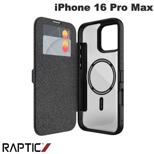 RAPTIC iPhone 16 Pro Max Urban Folio MagSafeΉ 蒠^P[X Black # RT_IPGCSPLUM_BK veBbN (X}zP[XEJo[)