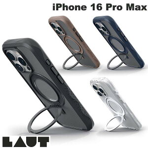 LAUT iPhone 16 Pro Max CRYSTAL MATTER EARTH BROWN ���E�g (�X�}�z�P�[�X�E�J�o�[) �X�^���h MagSafe