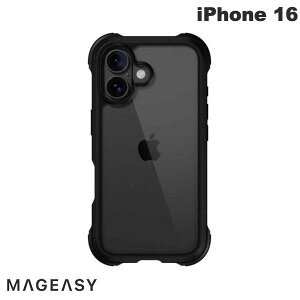MagEasy iPhone 16 Odyssey PCxTPU ハイブリッドケース Leather Black # ME_IPNCSPTOD_LB マグイージー (スマホケース・カバー)