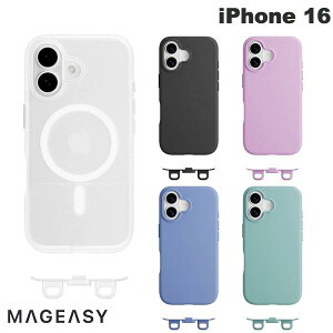 MagEasy iPhone 16 Vibrant M MagSafe�Ή� �ϏՌ��P�[�X Black �}�O�C�[�W�[ (�X�}�z�P�[�X�E�J�o�[) �X�g���b�v�z���_�[ 2�� �t�� ���O����