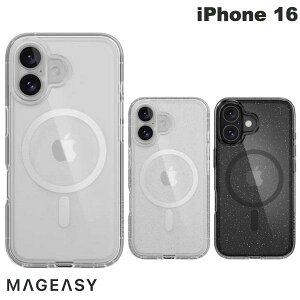 MagEasy iPhone 16 Bright M MagSafe�Ή� �ϏՌ��P�[�X Transparent �}�O�C�[�W�[ (�X�}�z�P�[�X�E�J�o�[) �N���A�P�[�X