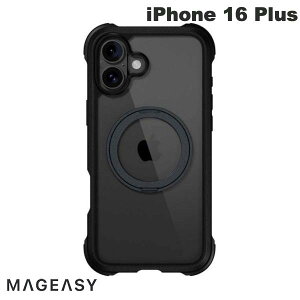MagEasy iPhone 16 Plus Odyssey Stand M MagSafeΉ X^ht ϏՌP[X Leather Black # ME_IPBCSPTOS_LB }OC[W[ (X}zP[XEJo[)