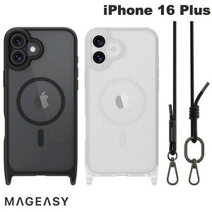 MagEasy iPhone 16 Plus Roam M MagSafe�Ή� �X�g���b�v�t���P�[�X Black/Black �}�O�C�[�W�[ (�X�}�z�P�[�X�E�J�o�[) �V�����_�[�X�g���b�v�t�� �X�g���b�v�z�[�� �ϏՌ� �N���A�P�[�X