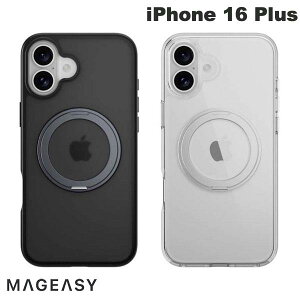 MagEasy iPhone 16 Plus MagStand 360 M MagSafeΉ X^ht ϏՌP[X Black }OC[W[ (X}zP[XEJo[)