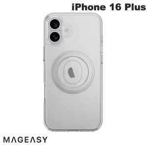 MagEasy iPhone 16 Plus MagStand 360 M with Ring MagSafe�Ή��X�^���h�t���ϏՌ��P�[�X Transparent # ME_IPBCSPTM6_TR �}�O�C�[�W�[ (�X�}�z�P�[�X�E�J�o�[)