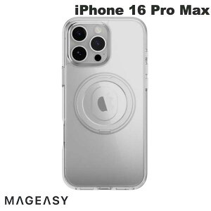 MagEasy iPhone 16 Pro Max MagStand 360 M with Ring MagSafeΉX^htϏՌP[X Transparent # ME_IPGCSPTM6_TR }OC[W[ (X}zP[XEJo[)