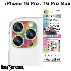 ingrem iPhone 16 Pro / 16 Pro Max / 15 Pro / 15 Pro Max �K���X�t�B���� �J�����ی� ����ɂ��� �n�C�u���b�h ��̌^ �L���L�� �I�[���� ���� �d�x10H �I�[����_���� # IN-P4749FG/CAMUL �C���O���� (�J���������Y