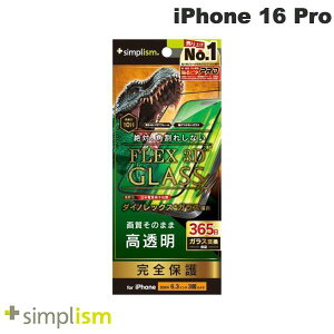 Simplism iPhone 16 Pro FLEX 3D Dinorex  t[KX ubN 0.63mm # TR-IP24M3-G3-DRCCBK VvY (X}zptیKXtB)