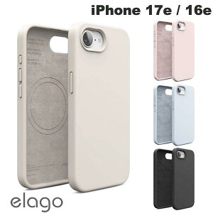 iPhone17e �P�[�X �V���R�� ��l���킢�� �V���v�� elago iPhone 17e / 16e MAGNETIC SILICONE CASE �}�O�l�b�g���� �V���R���P�[�X �G���S (�X�}�z�P�[�X�E�J�o�[) MagSafe�Ή�