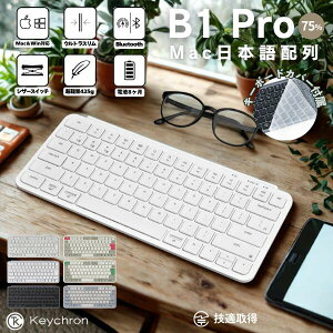 [�J�i�Ȃ��L] Keychron B1 Pro 75% Mac���{��z�� �L�� / Bluetooth 5.2 / 2.4GHz ���C�����X ���Ή� �e���L�[���X �V�U�[�X�C�b�` �E���g���X���� ���C�����X�L�[�{�[�h �L�[�N���� ������� iPhone iPad �L�[