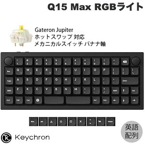 Keychron Q15 Max I[\jA(iq)ECAEg QMK/VIA ubN Macpz L / Bluetooth 5.1 / 2.4GHz Ή eL[X zbgXbv Gateron Jupiter oii RGBCg JX^JjJ