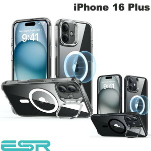 iPhone16Plus �P�[�X �N���A�P�[�X ���� �ϏՌ� ESR iPhone 16 Plus Classic Hybrid Case with Stash Stand HaloLock MagSafe�Ή� (�X�}�z�P�[�X�E�J�o�[) �N���V�b�N �y�������K�i�z