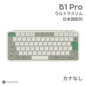 [�J�i�Ȃ�] Keychron B1 Pro Mac���{��z�� �J�i�Ȃ� �L�� / Bluetooth 5.2 / 2.4GHz ���C�����X ���Ή� �e���L�[���X �V�U�[�X�C�b�` �E���g���X���� ���C�����X�L�[�{�[�h ���g���O���[�� # B1P-K12Z-JIS �L