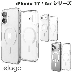 iPhone17 NAP[X  MagSafeΉ elago iPhone 17 / 17 Pro / Air / 17 Pro Max MagSafe HYBRID CASE }OlbgڃnCubhP[X Clear GS (X}zP[XEJo[) 2025