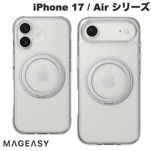iPhone17 OX^h OP[X NAP[X  iPhoneAir MagEasy iPhone 17 / Air MagStand 360 M C MagSafeΉ X^ht ϏՌP[X Transparent }OC[W[ (X}zP[XEJo[) 2025