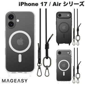 iPhone17 �P�[�X iPhoneAir �N���A�P�[�X �V�����_�[�X�g���b�v�t�� �ϏՌ� ������� ���f�B�[�X �����Y MagEasy iPhone 17 / Air Roam M MagSafe�Ή� �X�g���b�v�t���P�[�X �}�O�C�[�W�[ (�X�}�z�P�[�X�E�J