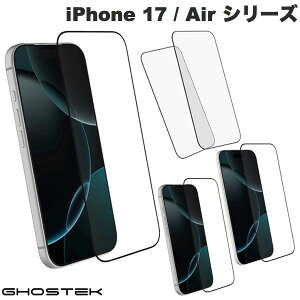 GHOSTEK iPhone 17 / 17 Pro / Air / 17 Pro Max 9H XN[یKX 2Zbg S[XebN (X}zptیKXtB) 2025@2