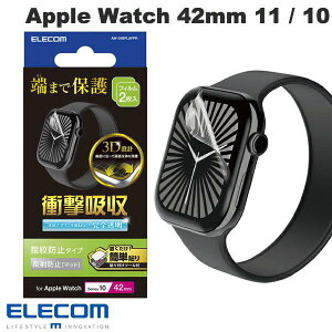 �G���R�� Apple Watch 42mm Series 11 / 10 �t�B���� �Ռ��z�� ���˖h�~ �h�w�� �\�t�c�[���t 2������ # AW-24BFLAFPR �G���R�� (�A�b�v���E�H�b�`�p�ی�t�B����)