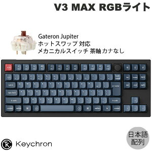Keychron V3 MAX QMK/VIA Mac{z JiȂ Bluetooth 5.1 / 2.4GHz CX Ή eL[X zbgXbv Gateron Jupiter XCb`  RGBCg JX^JjJL[{[h # V3M-D3V-JIS L
