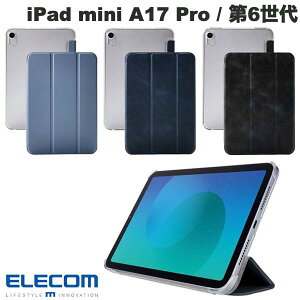 �G���R�� iPad mini A17 Pro (��7����) / ��6���� �t���b�v�P�[�X ���^�y�� �w�ʃN���A 2�A���O�� �X���[�v�Ή� (�^�u���b�g�J�o�[�E�P�[�X)